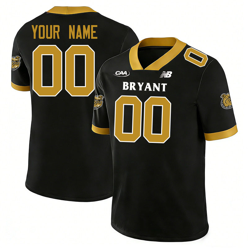 Custom Bryant Bulldogs Name And Number Football Jerseys-Black